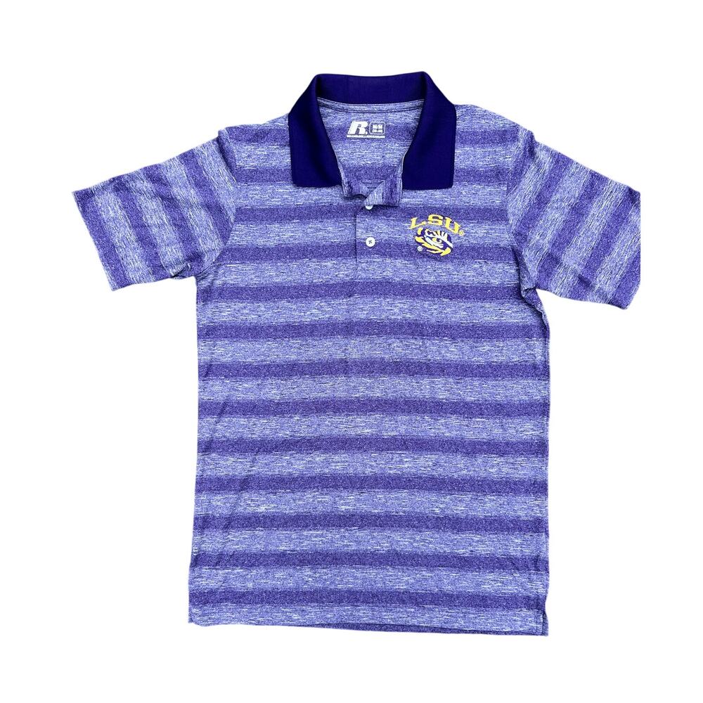 LSU Louisana State University purple short sleeve polo size M